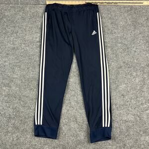 adidas Navy Blue Sweatpants with White Stripes